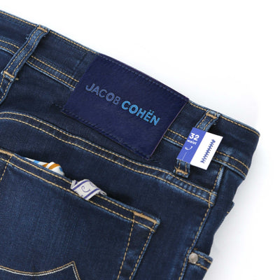 Jacob Cohen Nick Jean in Navy Denim Logo