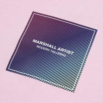 Marshall Artist Linear Box T Shirt in Pink Logo