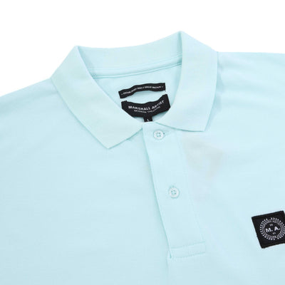 Marshall Artist Siren SS Polo Shirt in Sky Blue Placket