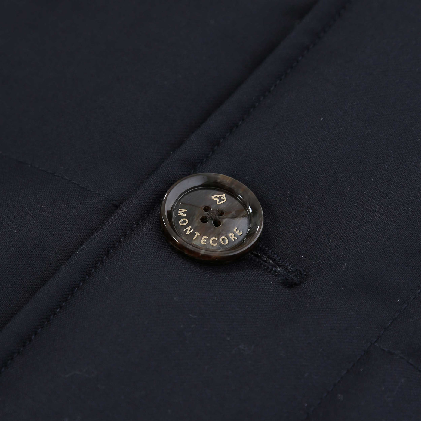 Montecore 3/4 Length Padded Jacket in Navy Button