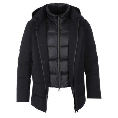 Montecore Hooded Padded Jacket in Navy Front