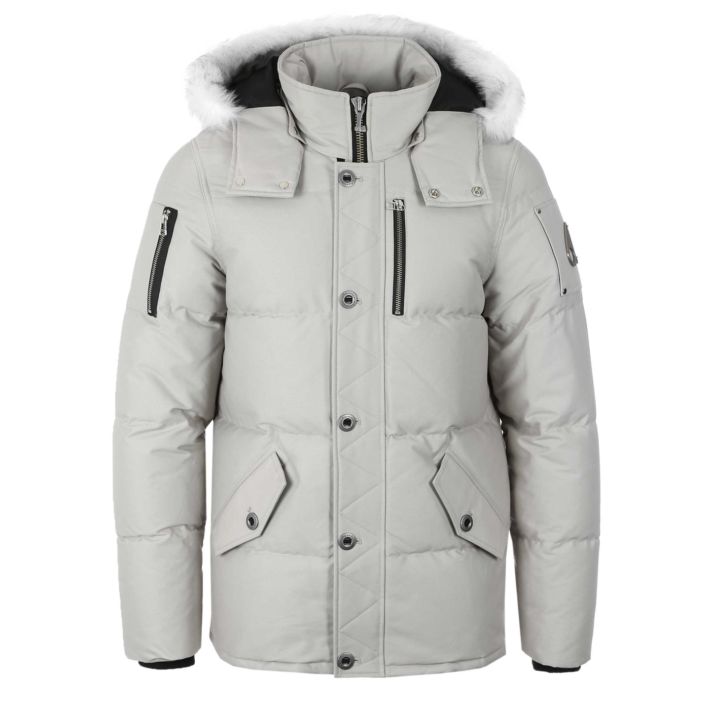 Moose Knuckles 3Q Jacket in Storm Grey & Natural Fur