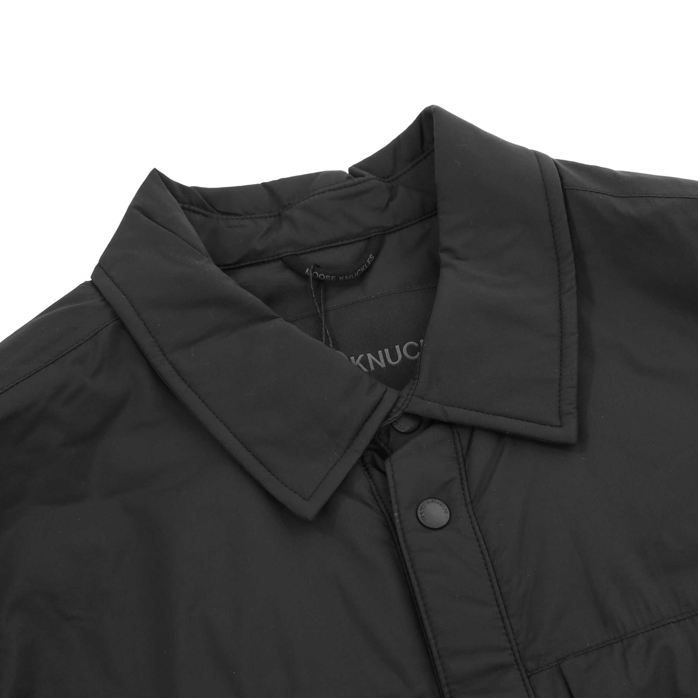 Moose Knuckles Ash Shirt Jacket in Black Collar