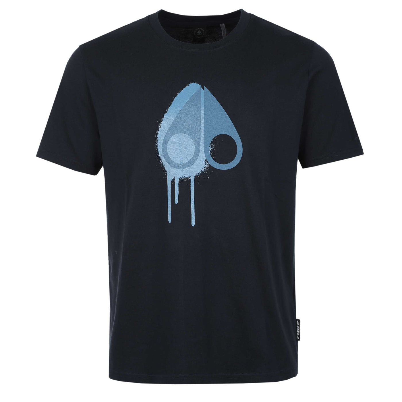 Moose Knuckles Augustine T-Shirt in Navy with Sea Blue