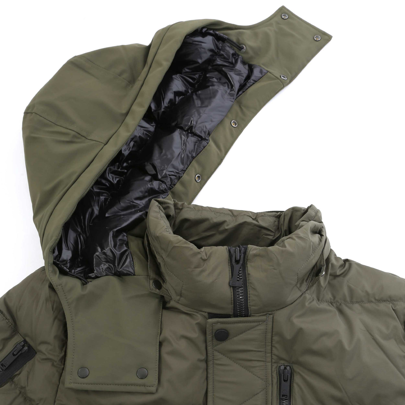 Moose Knuckles Everest 3Q Jacket in Moss Hood Removed