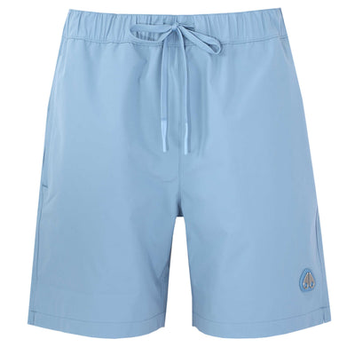 Moose Knuckles Logo Shorts Swim Short in Sea Blue