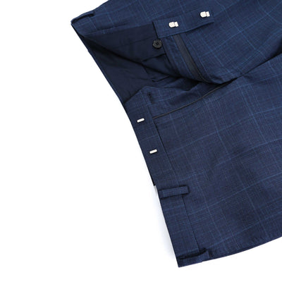 Norton Barrie Bespoke Check Suit in French Navy Fly