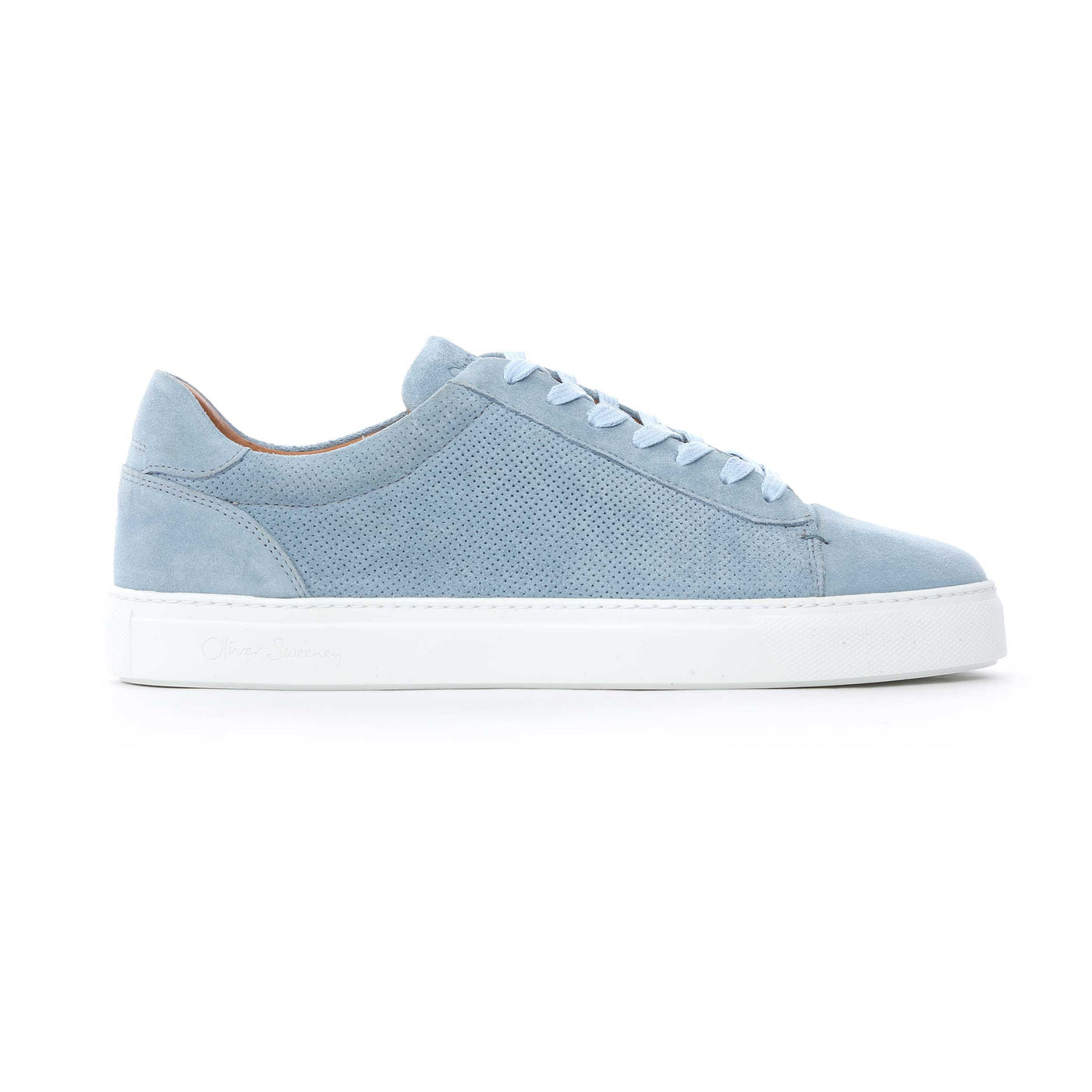 Oliver Sweeney Almada Trainer in Sky Blue Suede