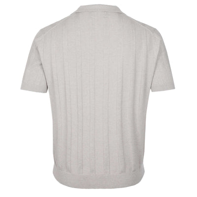 Oliver Sweeney Hundon Knit Polo Shirt in Mushroom Back