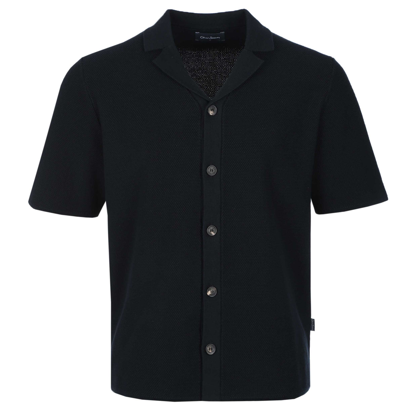 Oliver Sweeney Kingsfield Waffle SS Shirt in Navy