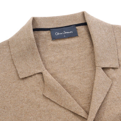 Oliver Sweeney Penley Knitted SS Shirt in Camel