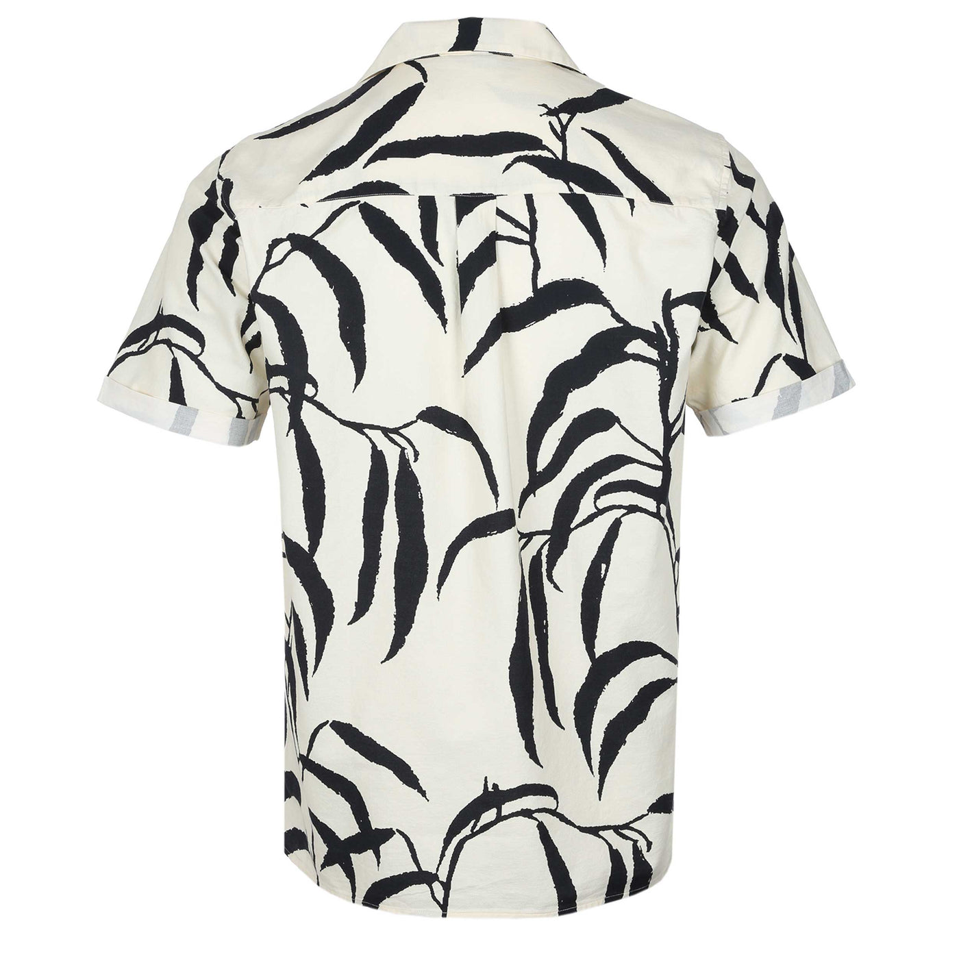 Oliver Sweeney Ravenshead Printed SS Shirt in Ecru Back