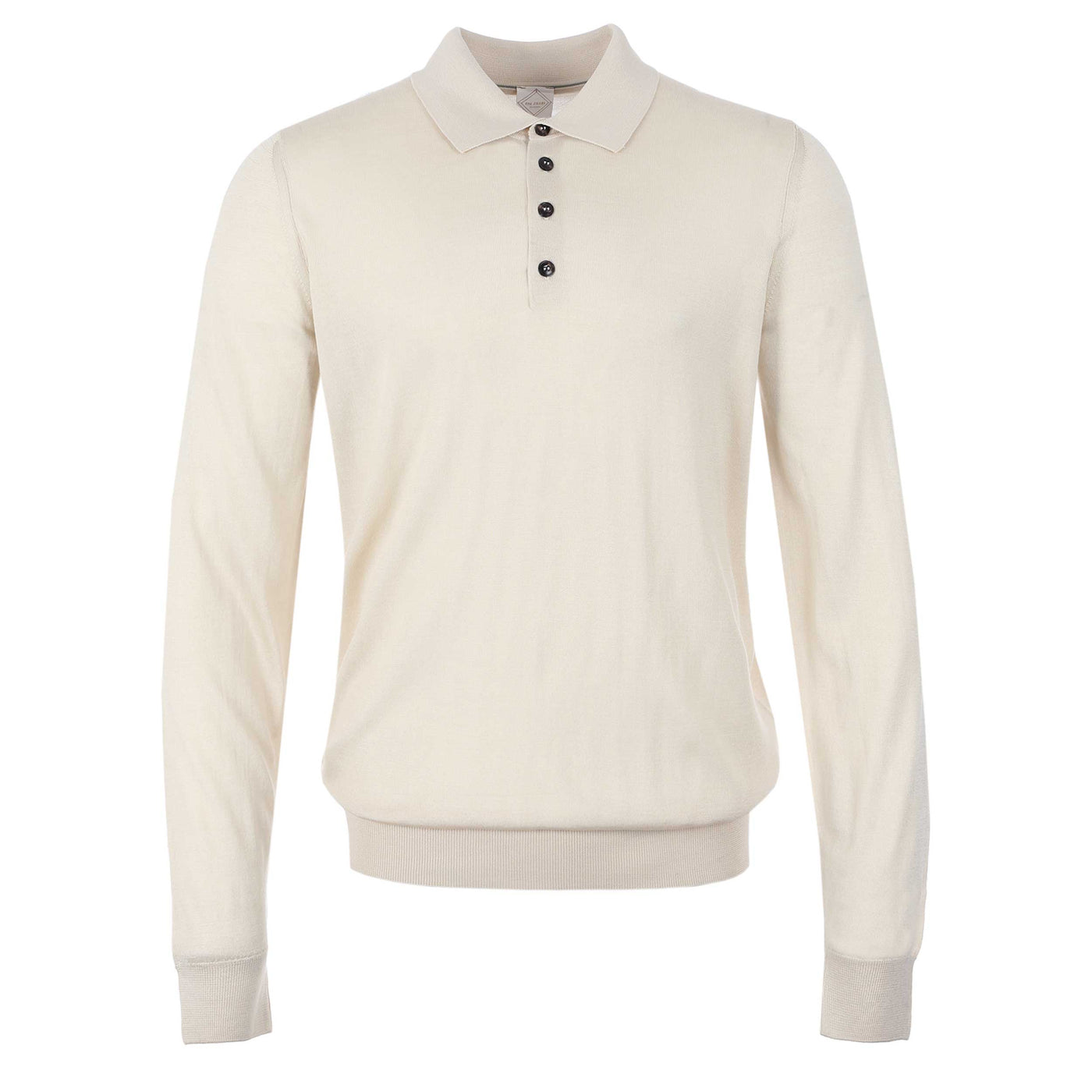 Pal Zileri 3 Button Knitted Polo Shirt in Cream