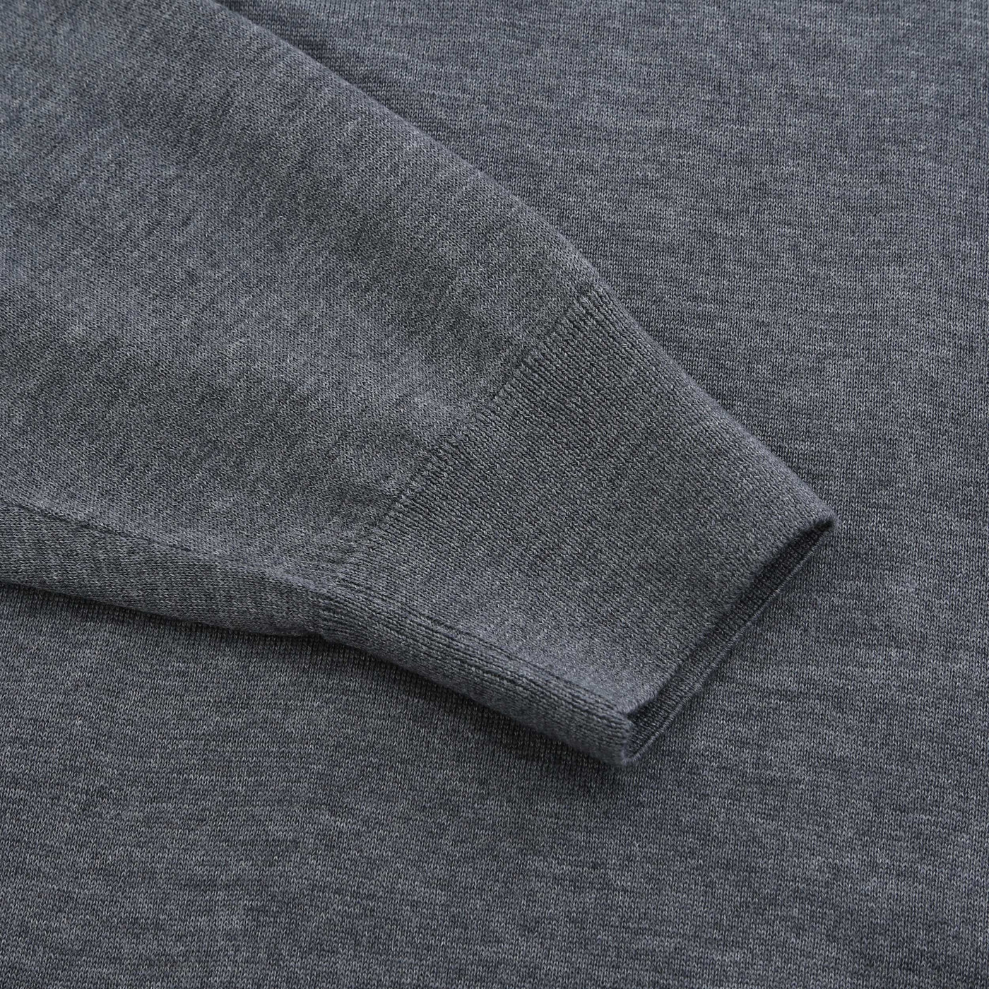 Pal Zileri Basic Crew Neck Knitwear in Grey Cuff