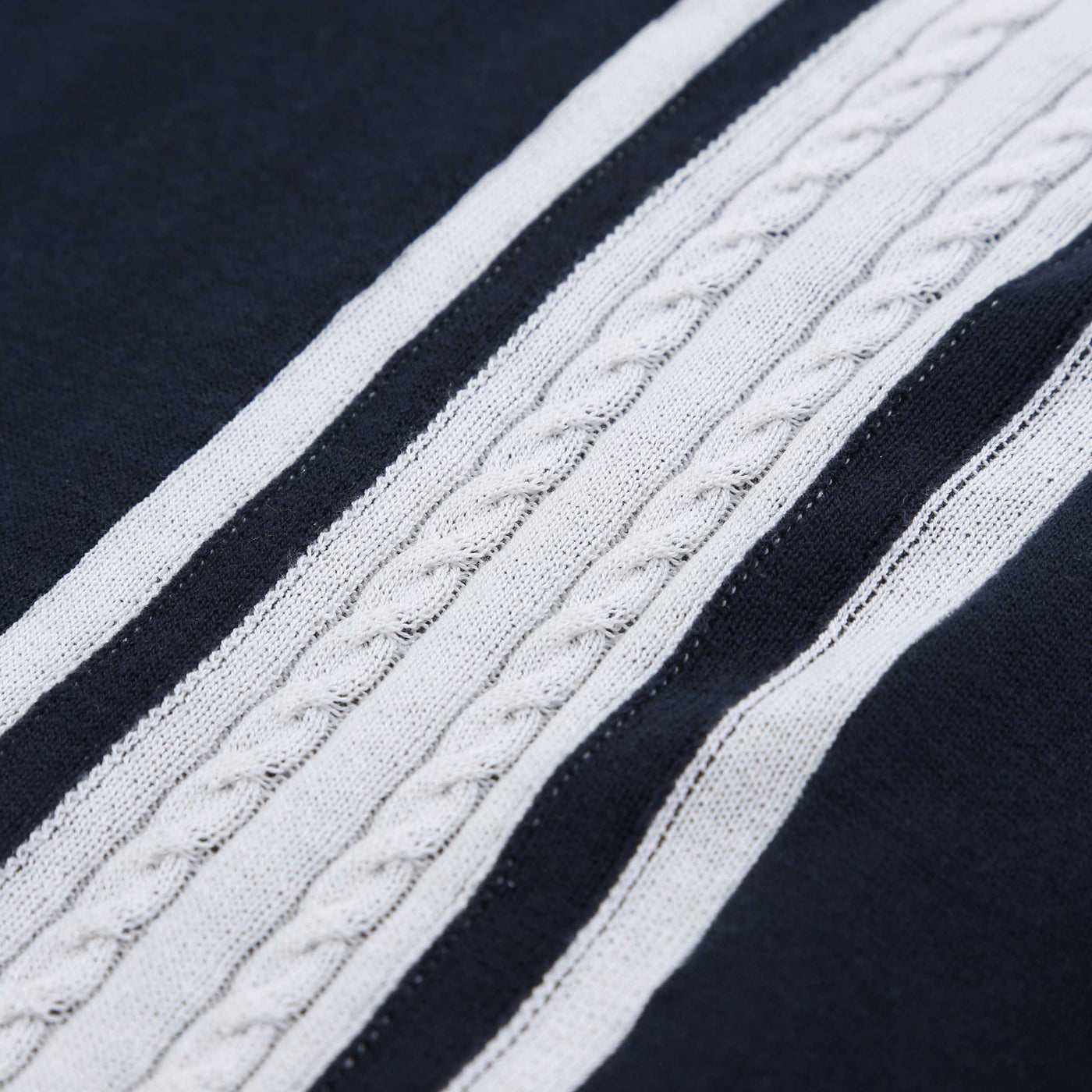 Pal Zileri Rope Stripe Design Polo Shirt in Navy Back