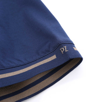 Pal Zileri Stripe Cuff Detail T-Shirt in Navy Logo