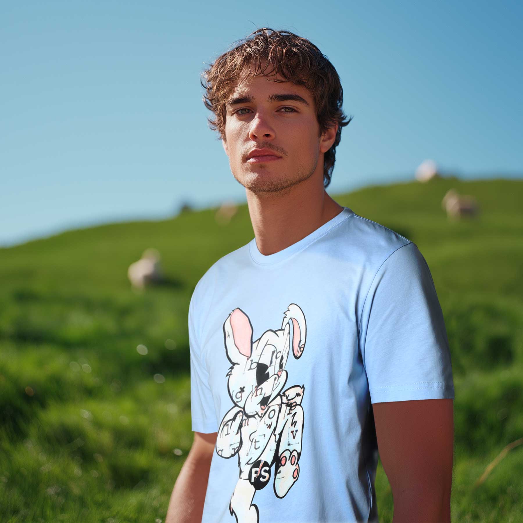 Paul Smith Bunny T-Shirt in Sky Blue