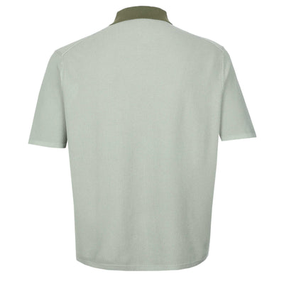 Paul Smith Button Thru SS Polo Knitwear in Green Back