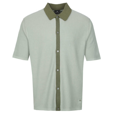 Paul Smith Button Thru SS Polo Knitwear in Green