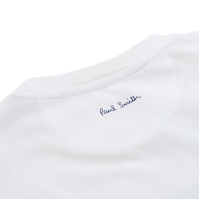 Paul Smith Floral Print T Shirt in Off White Nape Logo