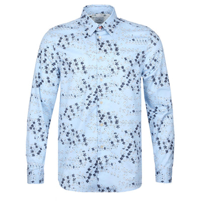 Paul Smith Floral Reg Fit Shirt in Light Blue