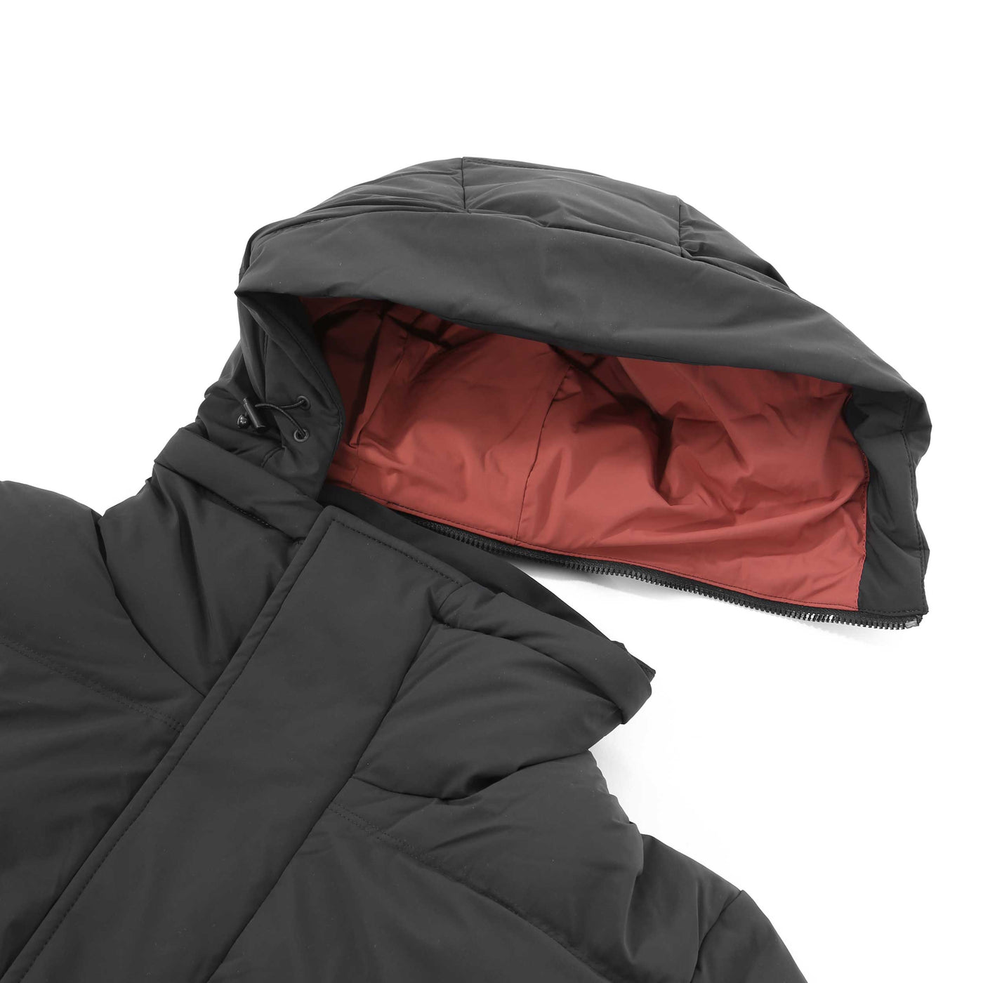 Paul Smith Hooded Down Jacket in Black Melange Hood Zip