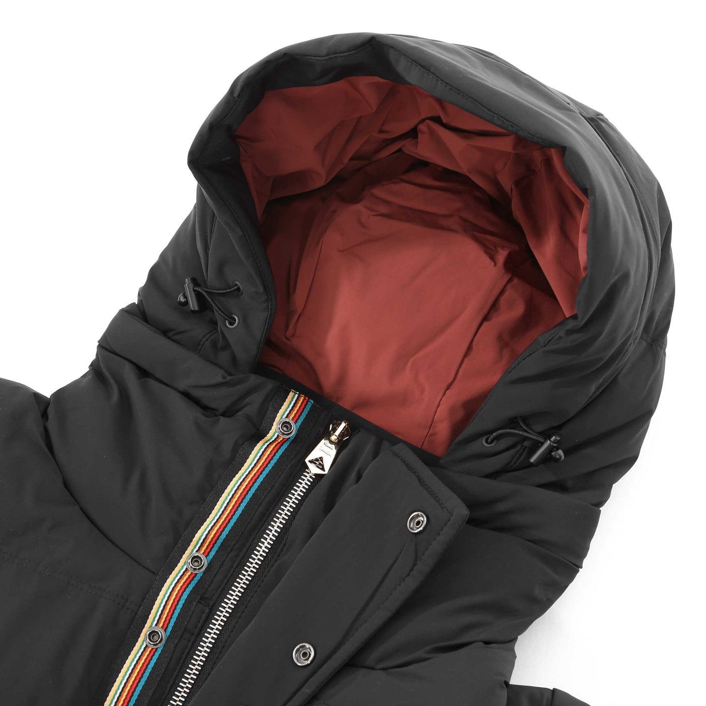 Paul Smith Hooded Down Jacket in Black Melange Hood