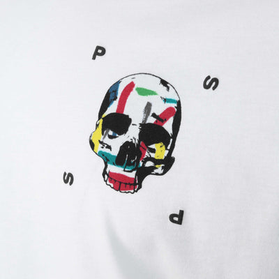 Paul Smith PS Skull T Shirt in White Print