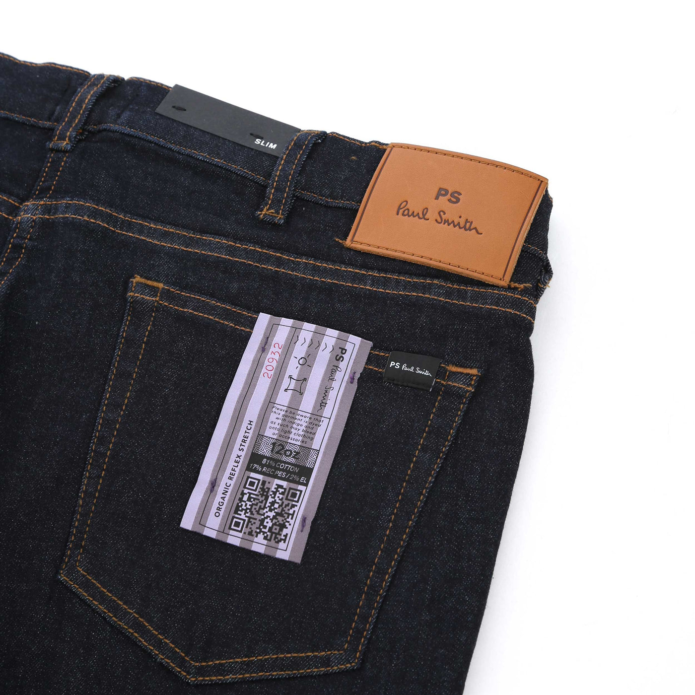 Paul Smith Slim Fit Jean in Indigo Wash Logo Badge