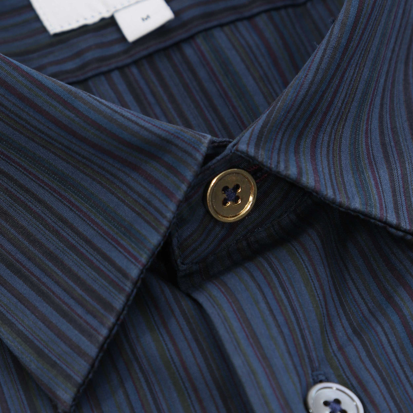 Paul Smith Stripe Slim Fit Shirt in Petrol Blue Button