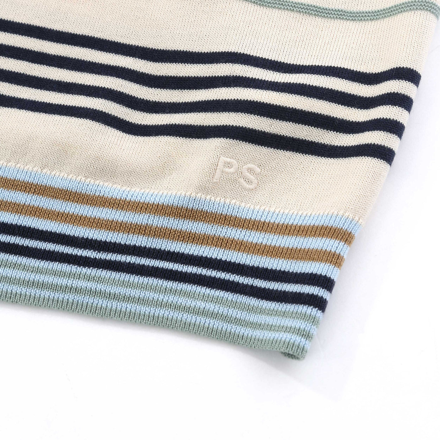 Paul Smith Stripe Sweater SS Polo in Multicolour Logo