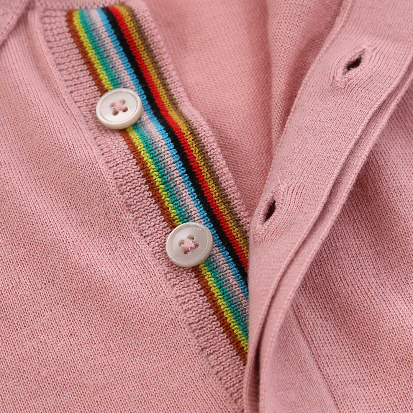 Paul Smith Sweater SS Polo in Pink detail