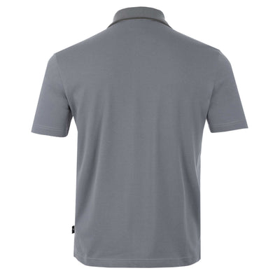 Paul Smith Trim Button Thru Polo Shirt in Grey back