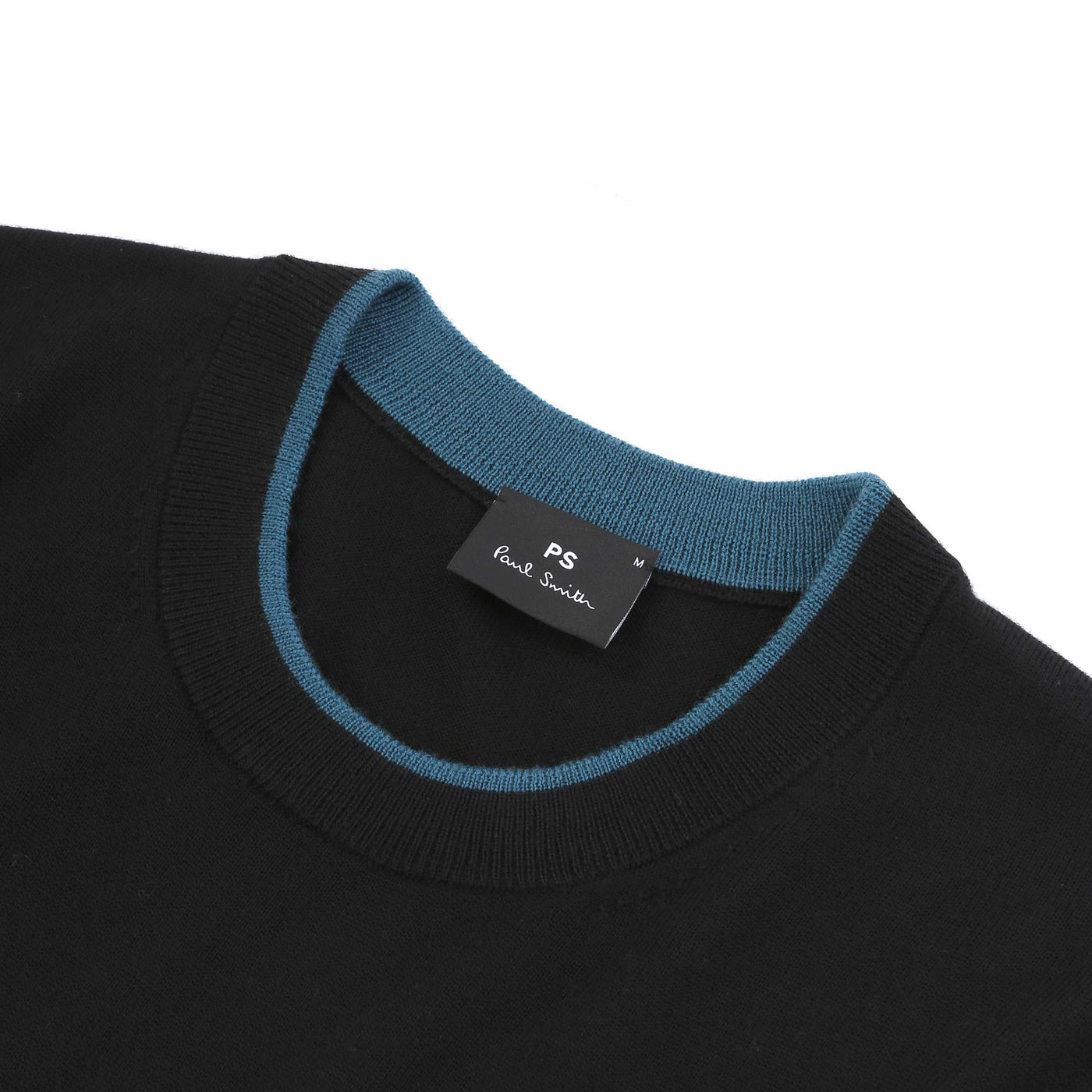 Paul Smith Trim Crew Neck Knitwear in Black Trim Detail