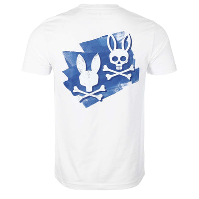 Psycho Bunny Dolton Back Graphic T Shirt in White Back