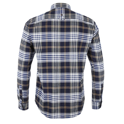 Remus Uomo Ashton Check Shirt in Navy Check Back