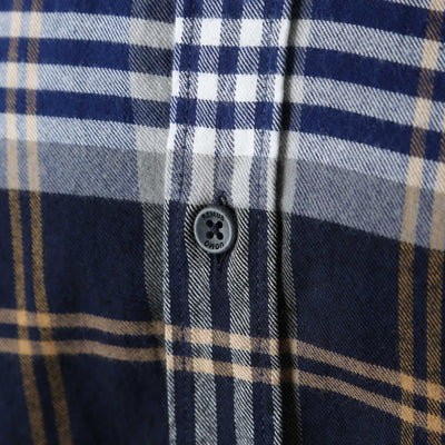 Remus Uomo Ashton Check Shirt in Navy Check Button