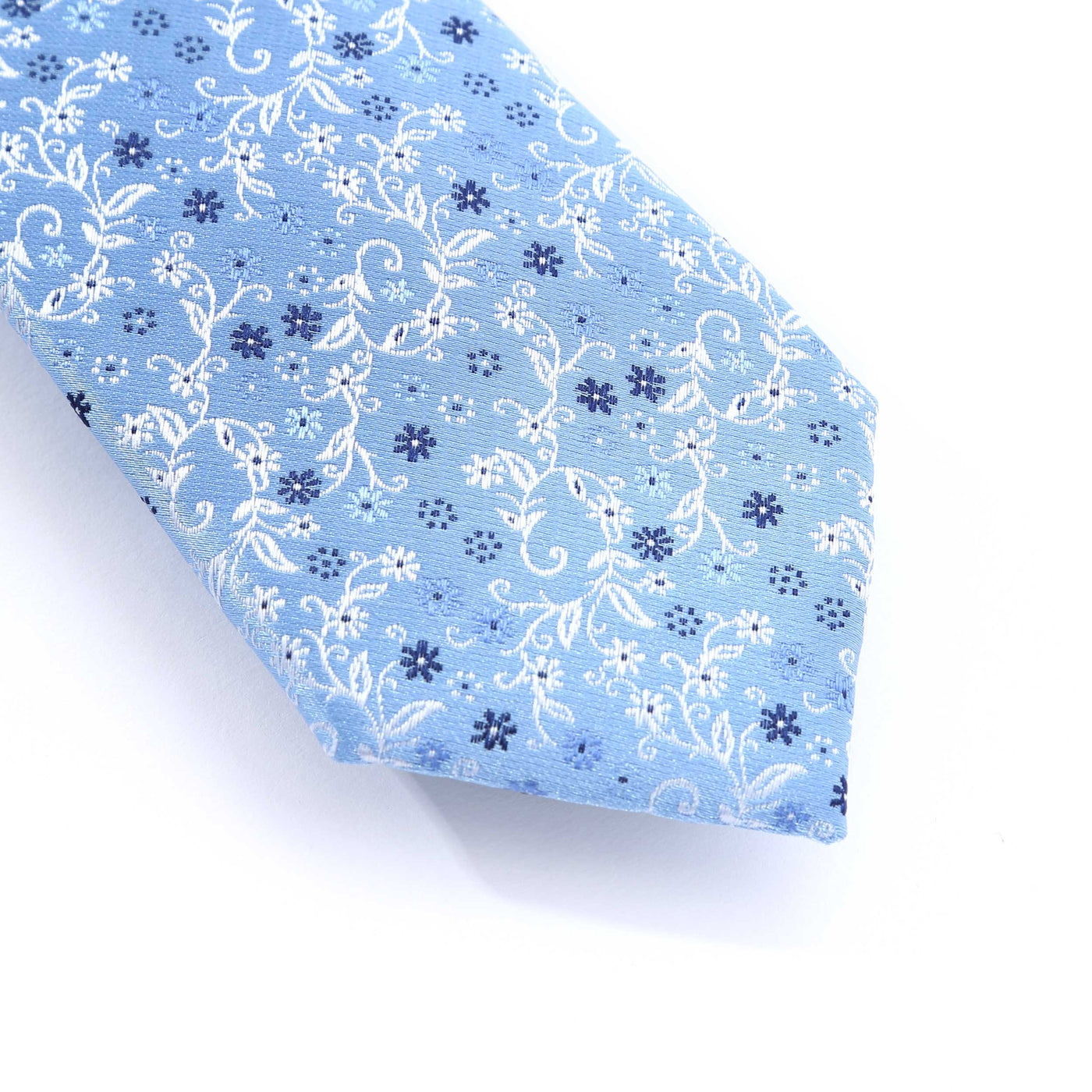 Remus Uomo Floral Tie & Hank Set in Sky Blue Design