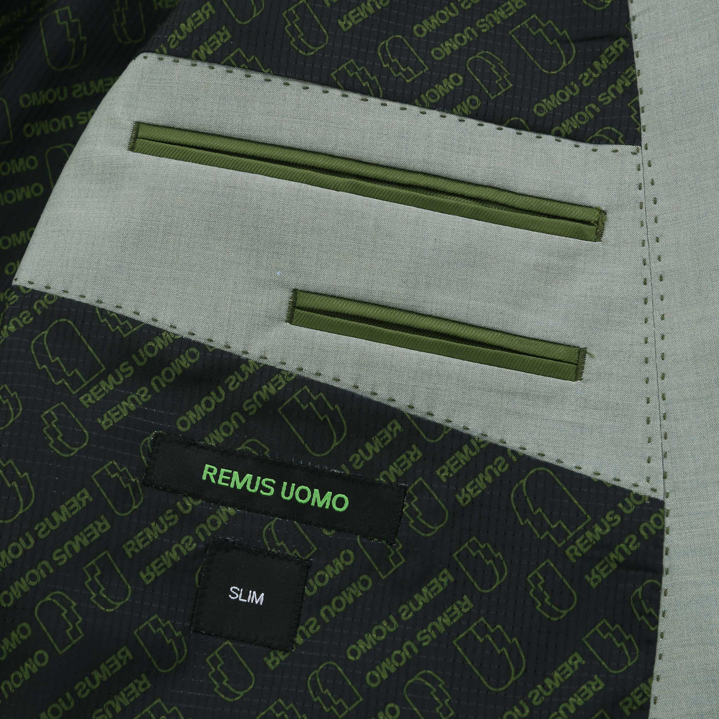 Remus Uomo Massa Jacket in Sage Green Lining