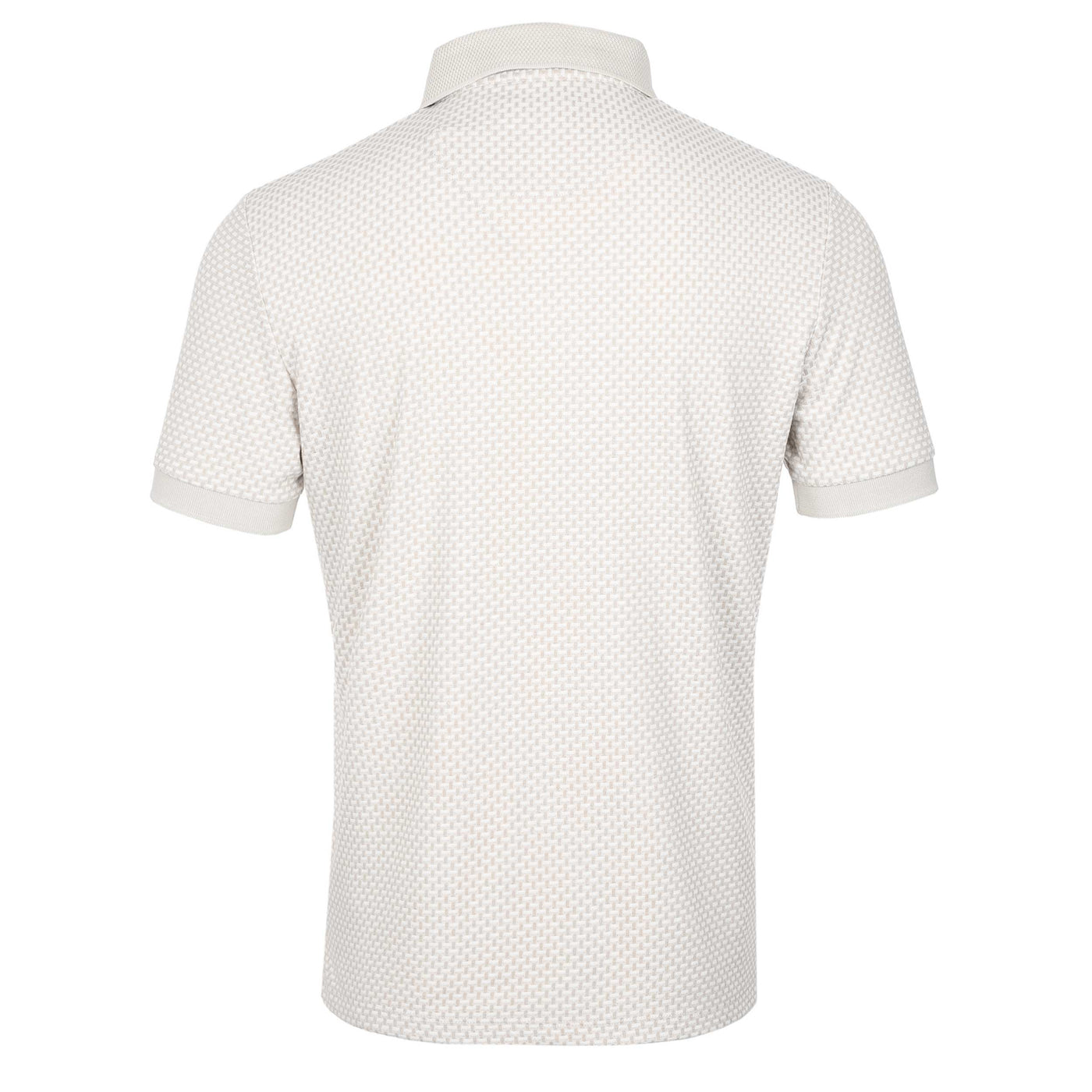 Remus Uomo Weave Polo Shirt in Sand Back