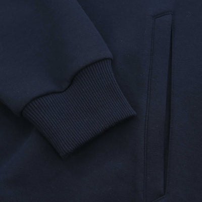 Sandbanks Interlock 1/4 Zip Sweatshirt in Navy Cuff