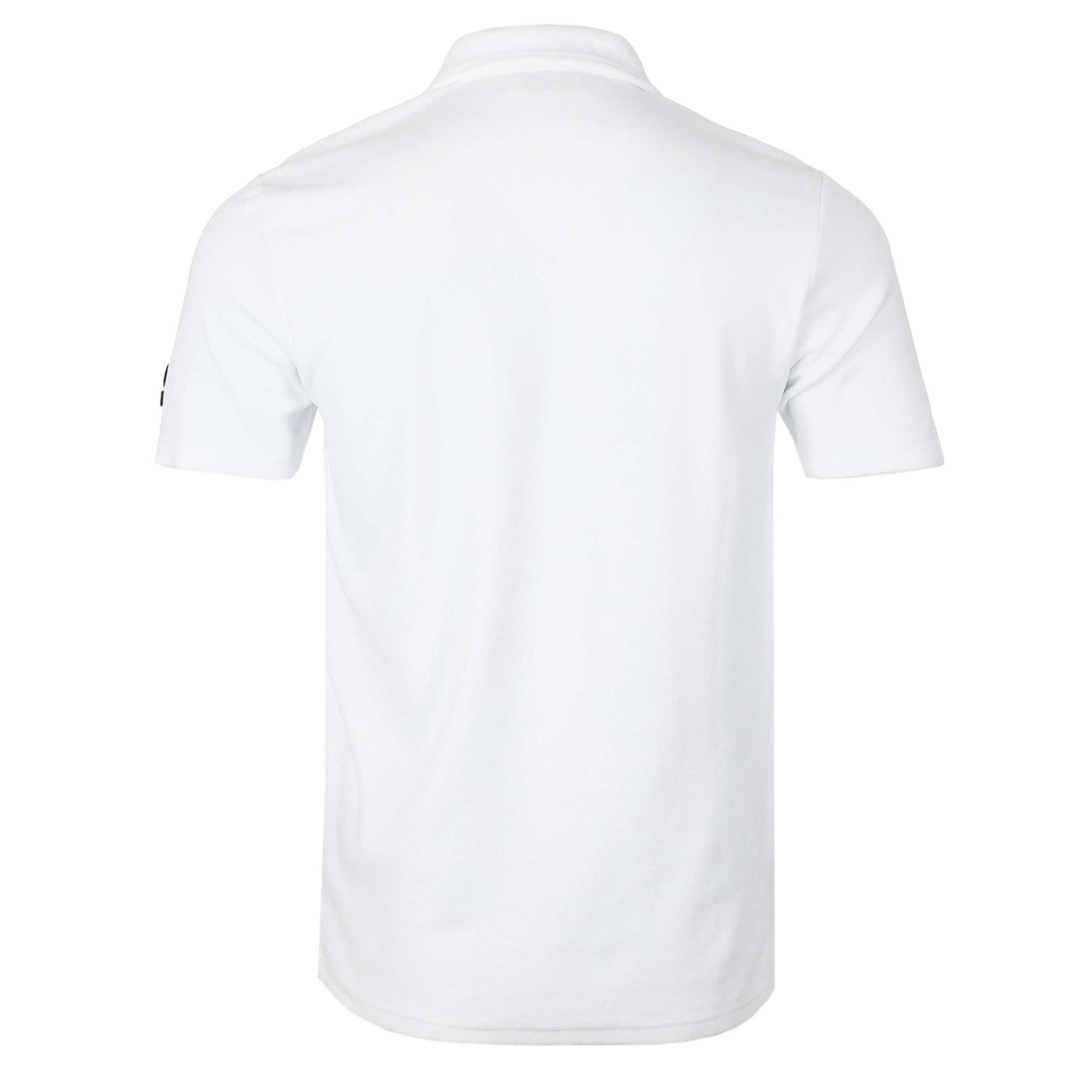 Sandbanks Resort Terry Towelling Polo Shirt in White Back