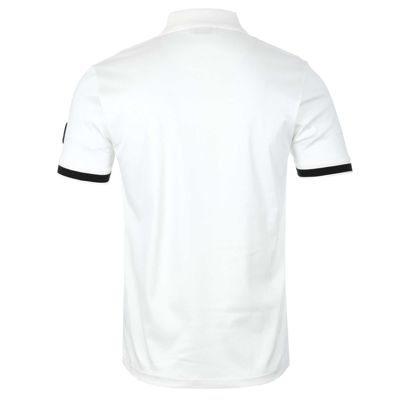 Sandbanks Silicone Zip Polo Shirt in White Back