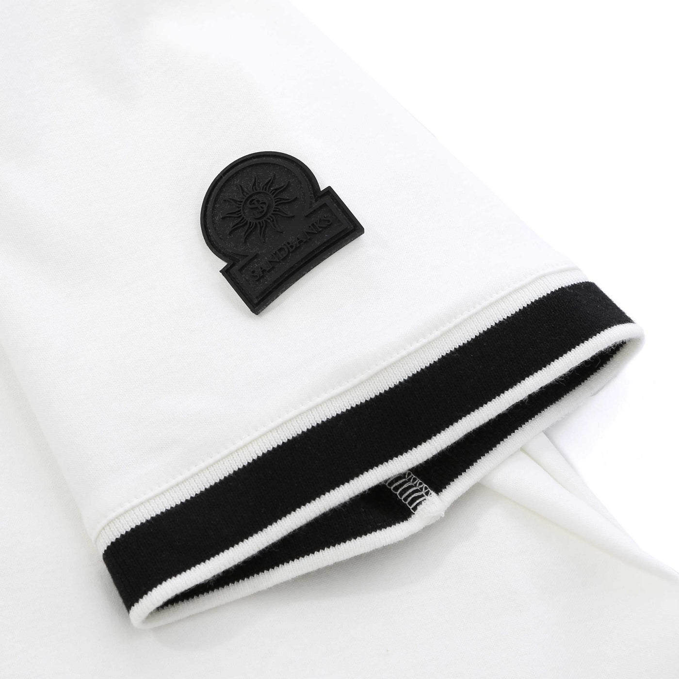 Sandbanks Silicone Zip Polo Shirt in White Logo