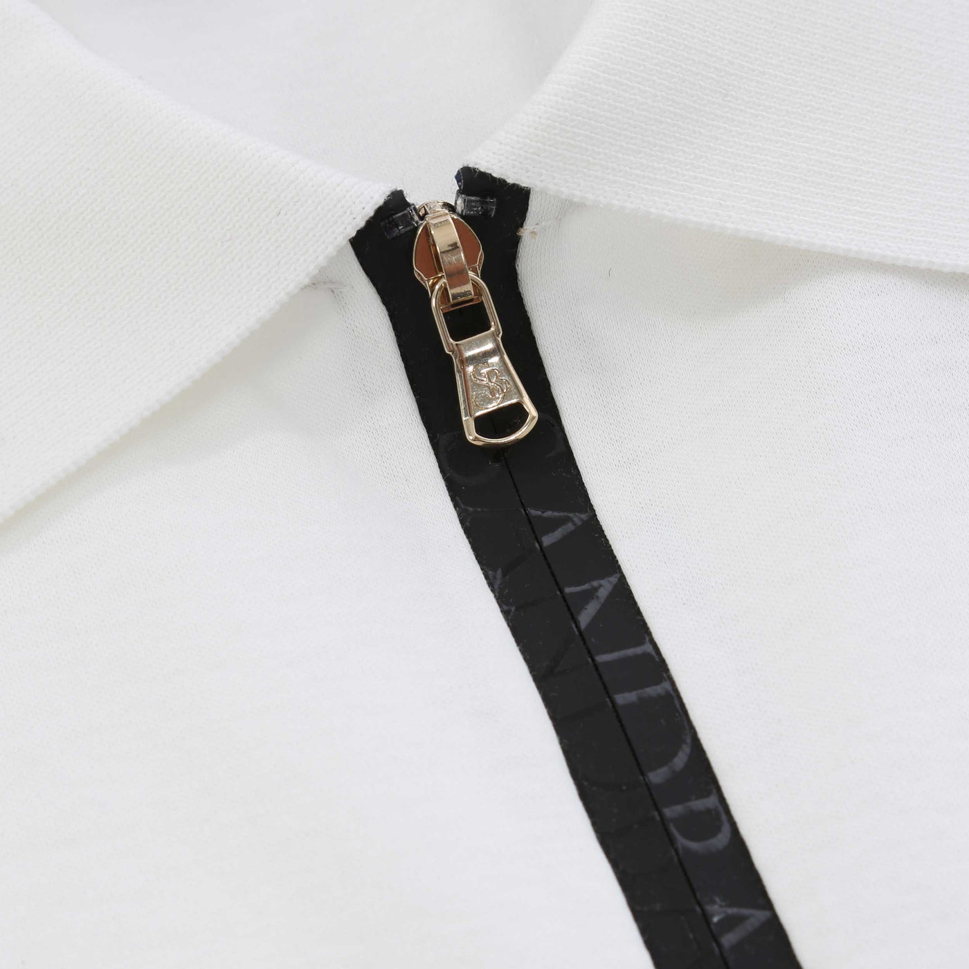 Sandbanks Silicone Zip Polo Shirt in White Zip