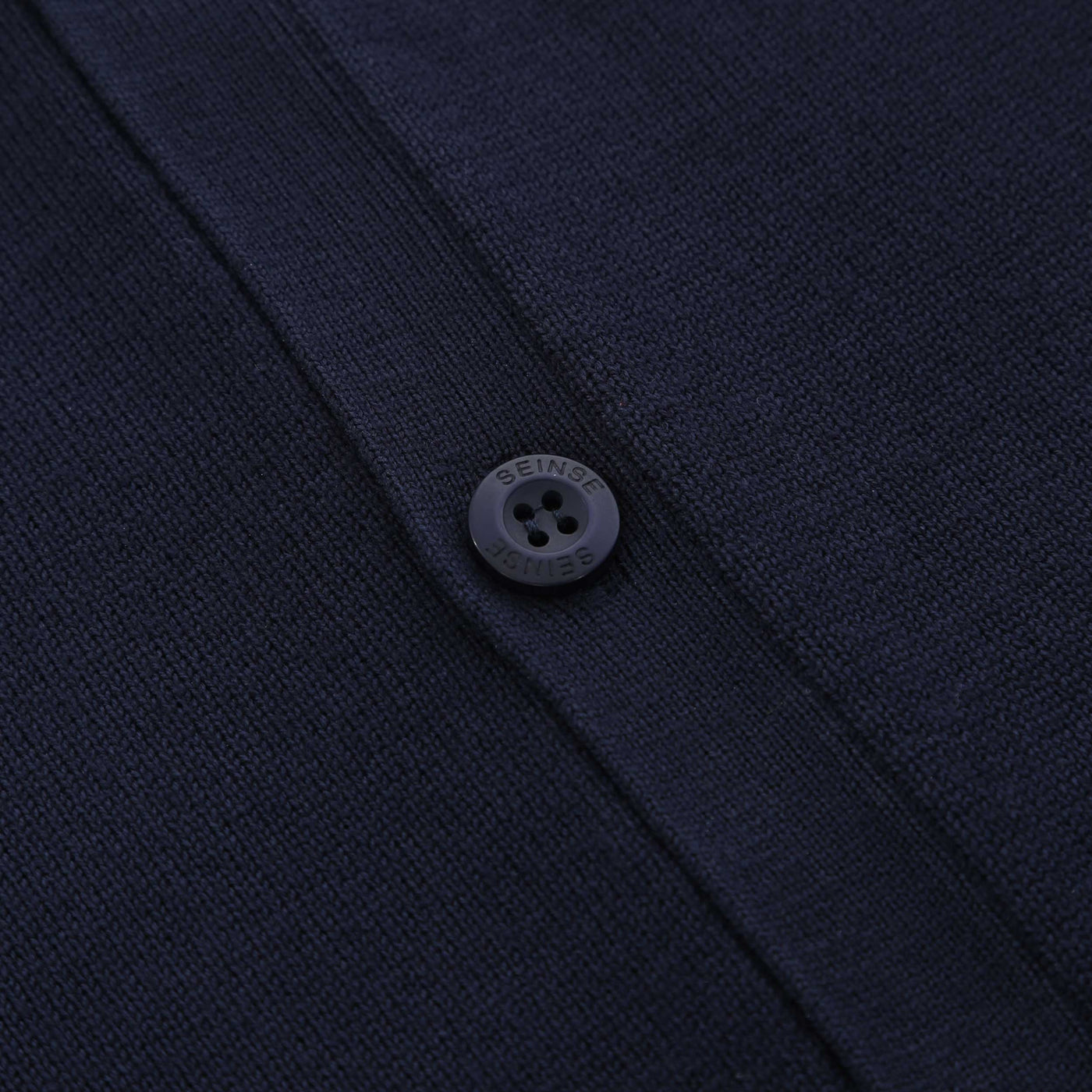 Seinse Button Cardigan in Navy Button