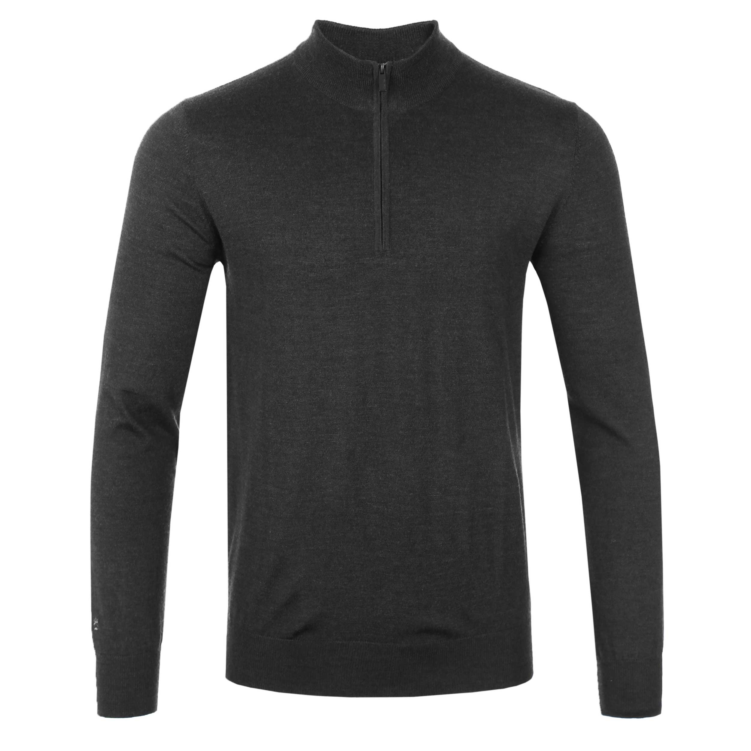 Thomas Maine 1/4 Zip Knitwear in Charcoal