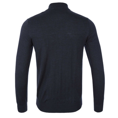 Thomas Maine 1/4 Zip Knitwear in Navy Back