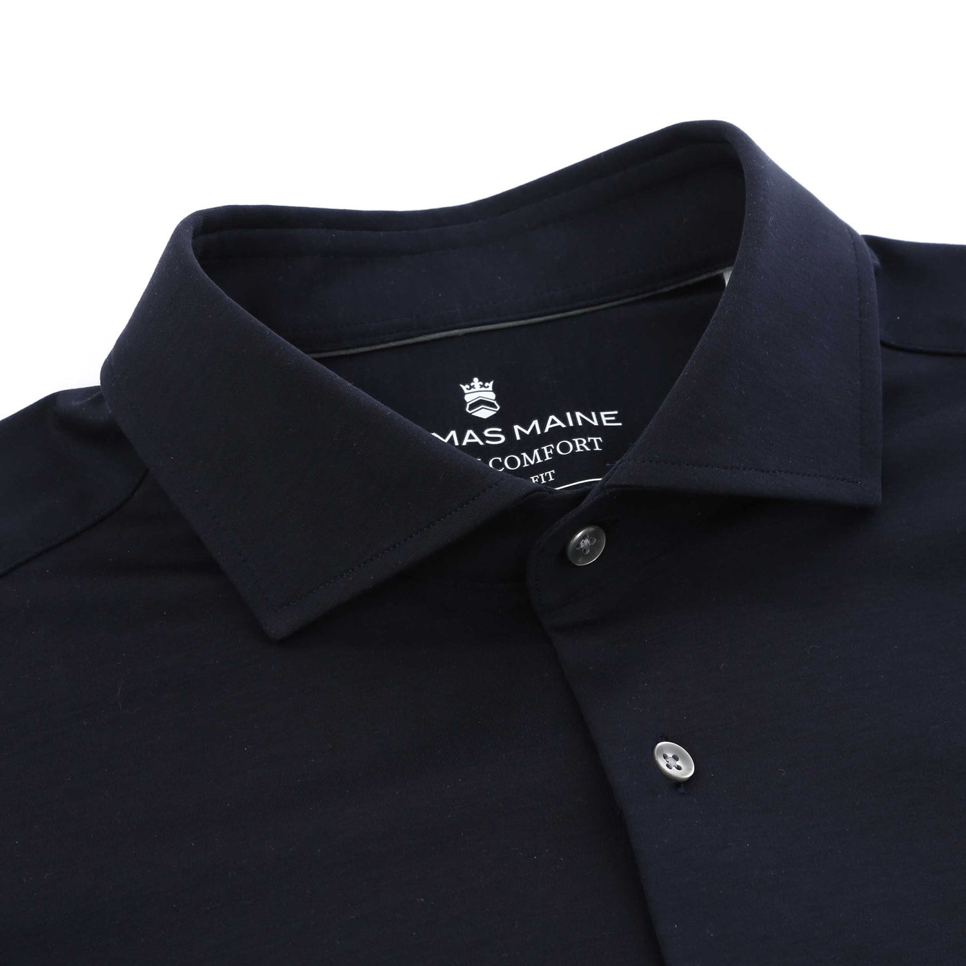 Thomas Maine Roma Modern Stretch Shirt in Navy Collar