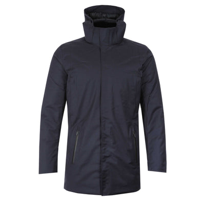 UBR Regulator Parka Savile Coat in Dark Navy Wool